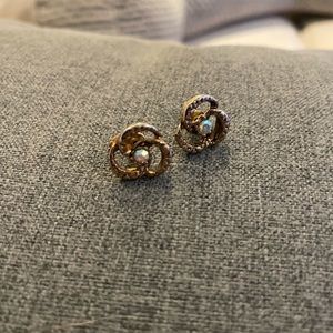 VINTAGE rhinestone earrings